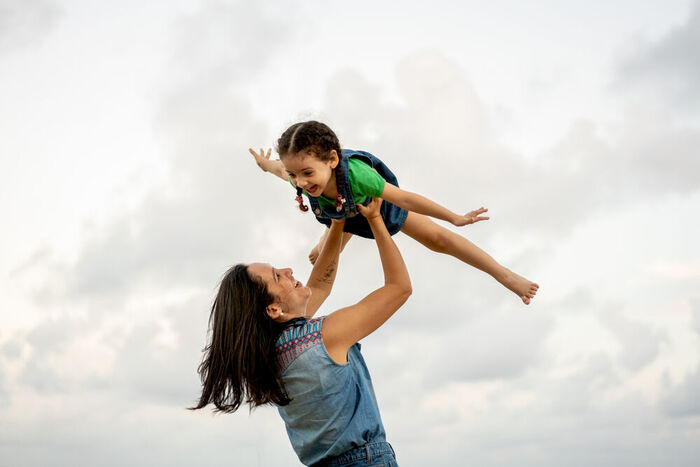 Lebensfreude Mama Kind